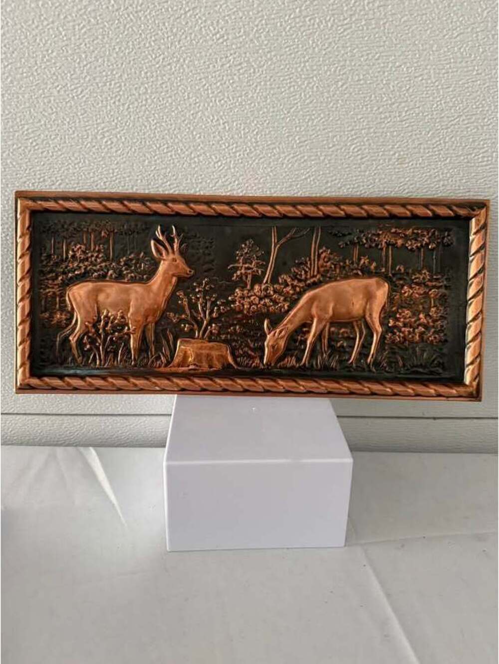 Vintage Copper Deer Wall Plaque Made in Holland